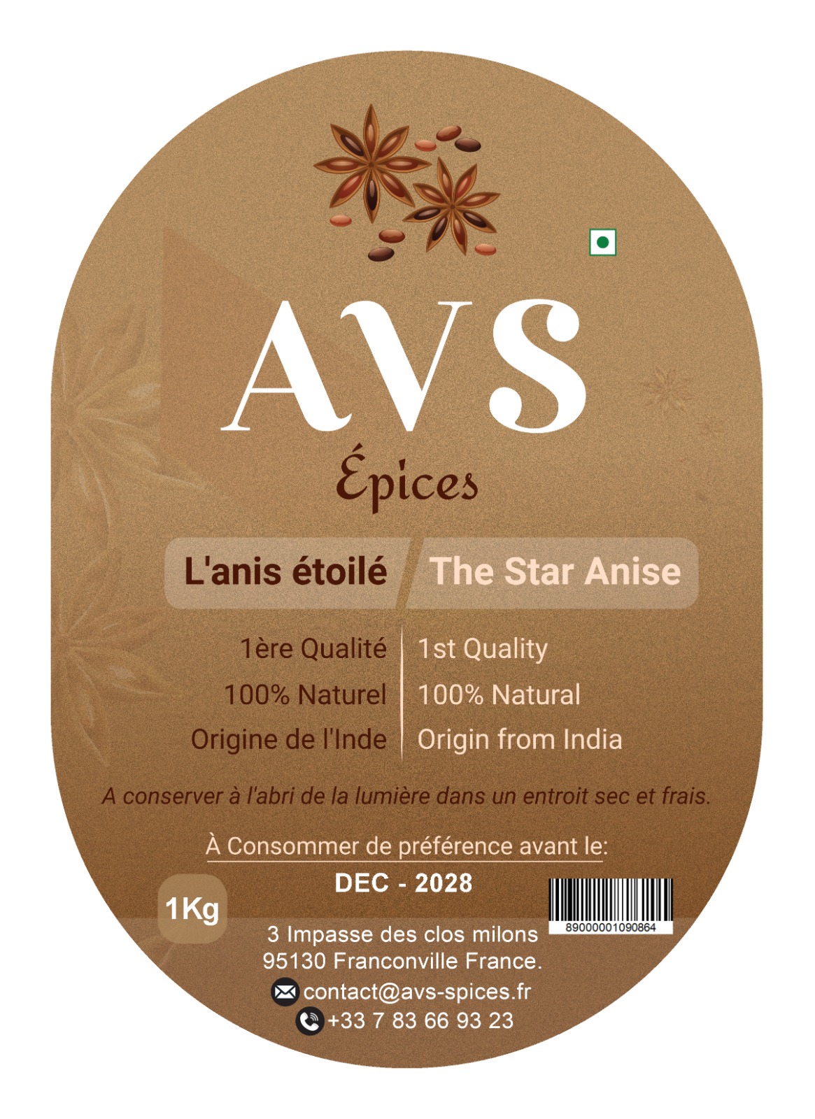 banner shows label of anise